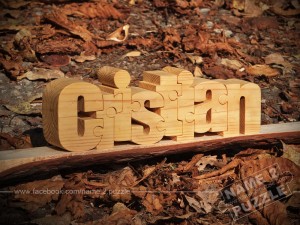 Personalised gifts from wood name puzzle Cristian